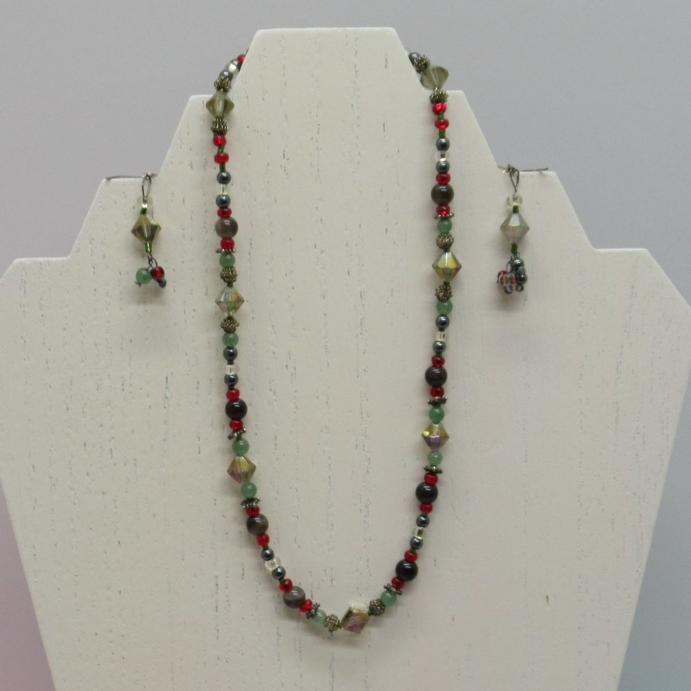 Vintage Necklace and Earring set 925 Clasp